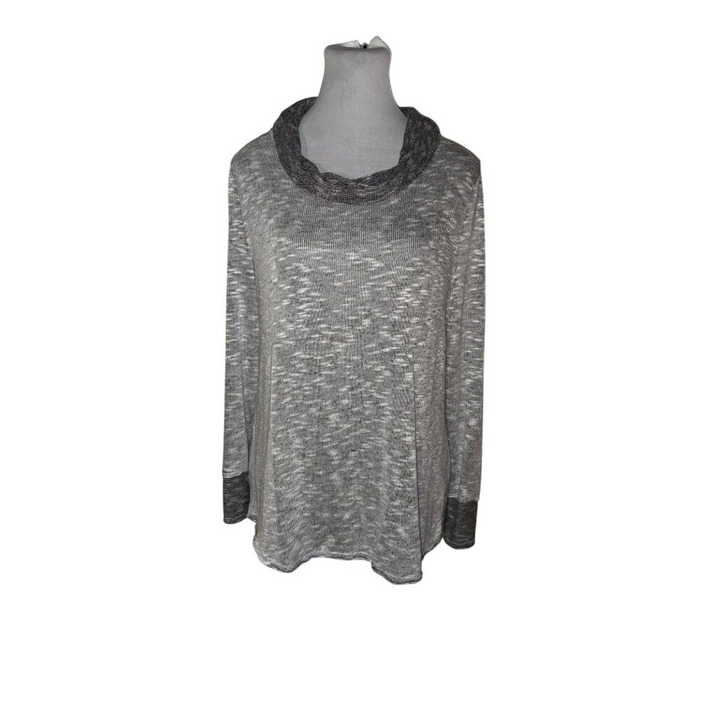 Neon Buddha Heather Gray Cowl Neck Long Sleeve Top Size S
